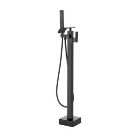 VEVOR Freestanding Bathtub Faucet, Floor Mount, Freestanding Tub Filler, Shower Mixer Taps, Two Water Modes, 360° Swivel Spout
