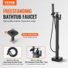 VEVOR Freestanding Bathtub Faucet, Floor Mount, Freestanding Tub Filler, Shower Mixer Taps, Two Water Modes, 360° Swivel Spout